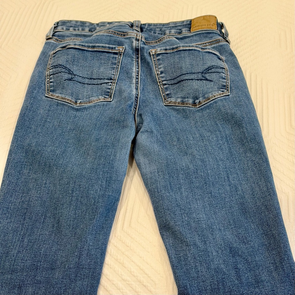 American Eagle Next Level High-Waisted Skinny Kick Jeans | 6 | Indigo - Picture 6 of 8